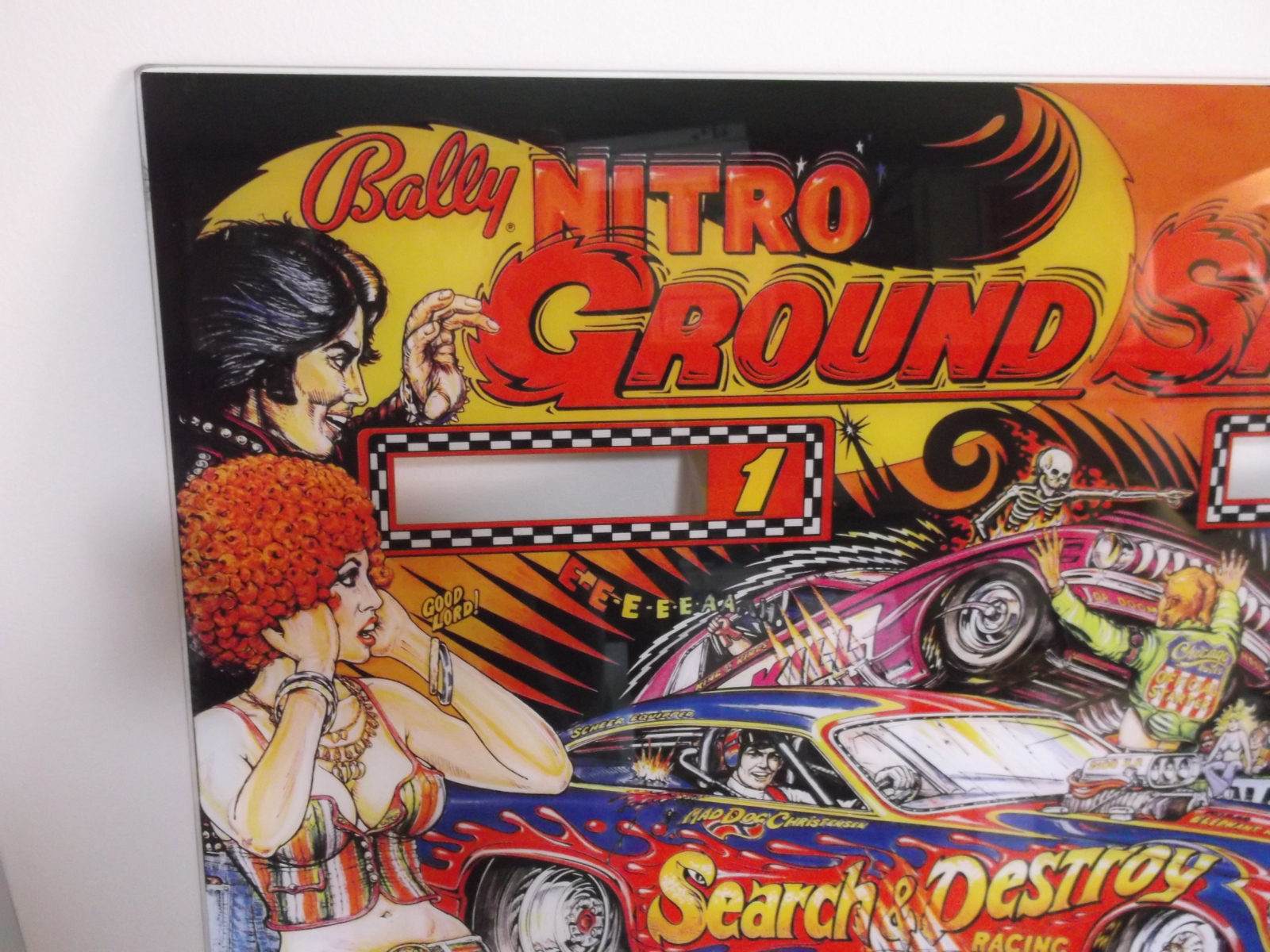 Nitro Ground Shaker 1980 Bally Backglass Shop Absolute Pinball
